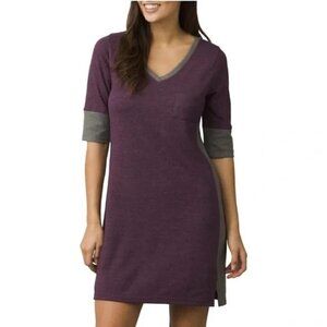 prAna Matilda Ringer plum purple grey dress small